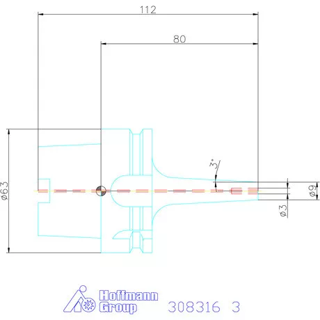 Garant Zsugorbefogó 3° karcsú 3 mm