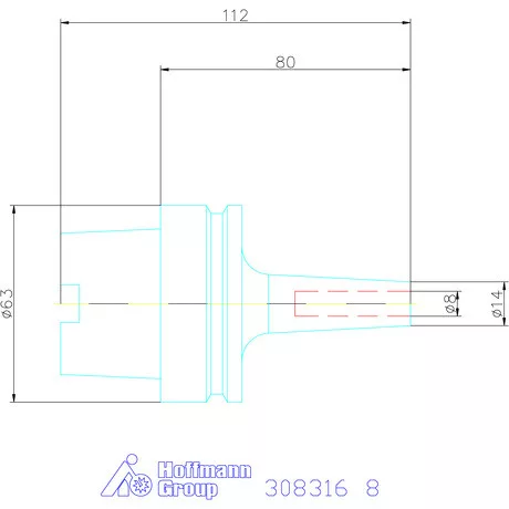 Garant Zsugorbefogó 3° karcsú 8 mm