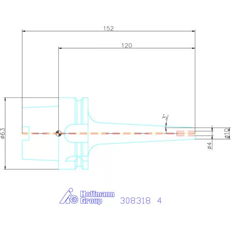 Garant Zsugorbefogó 3° karcsú 4 mm