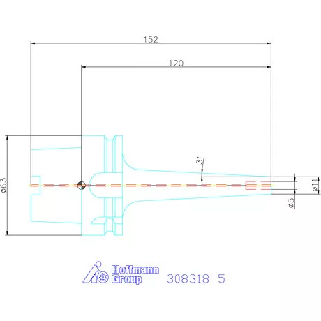 Garant Zsugorbefogó 3° karcsú 5 mm