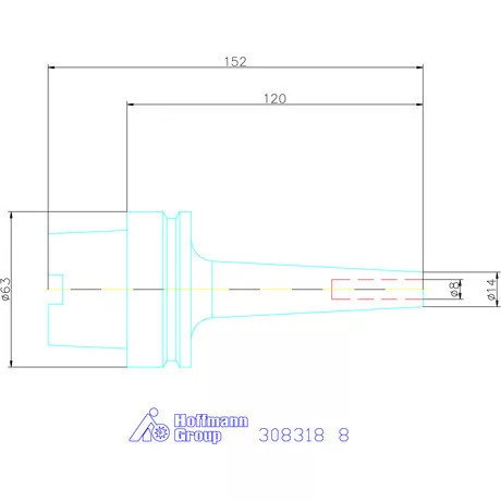 Garant Zsugorbefogó 3° karcsú 8 mm