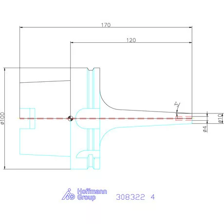 Garant Zsugorbefogó 3° karcsú 4 mm