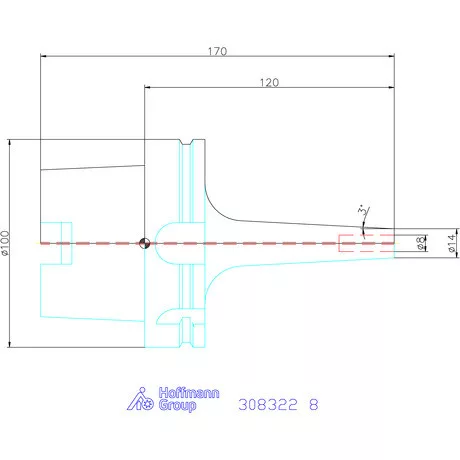 Garant Zsugorbefogó 3° karcsú 8 mm