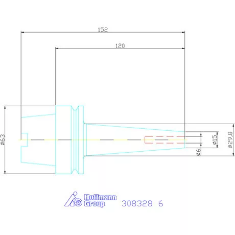 Garant Zsugorbefogó, karcsú, hosszú 4°30′ 6 mm