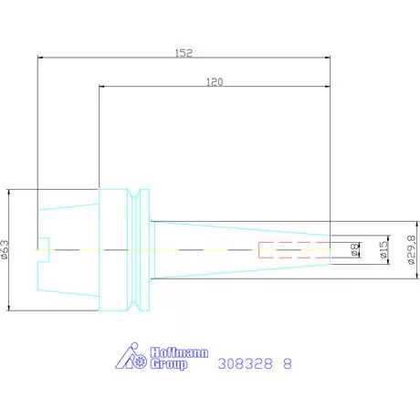 Garant Zsugorbefogó, karcsú, hosszú 4°30′ 8 mm