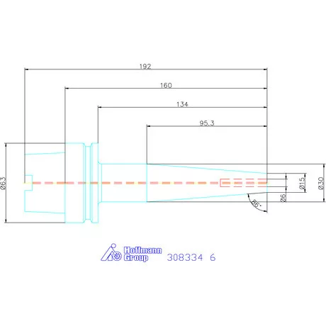 Garant Zsugorbefogó, karcsú, hosszú 4°30′ 6 mm