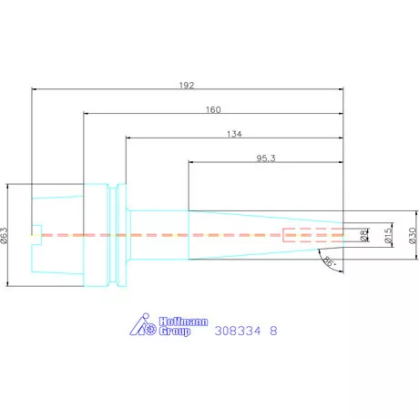 Garant Zsugorbefogó, karcsú, hosszú 4°30′ 8 mm