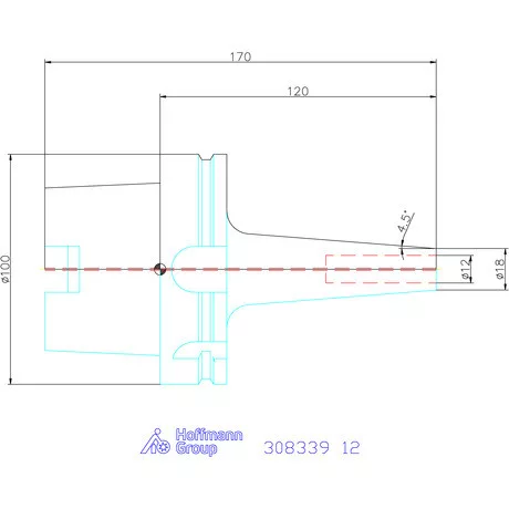 Garant Zsugorbefogó, karcsú, hosszú 4°30′ 12 mm
