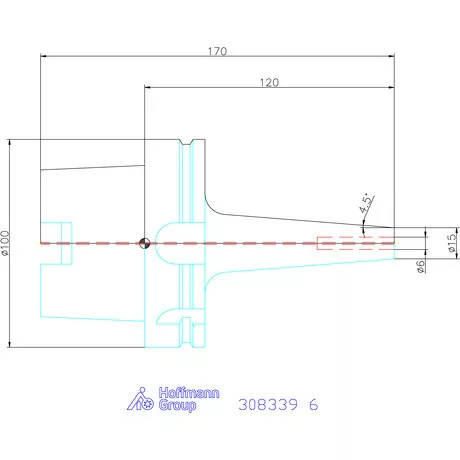 Garant Zsugorbefogó, karcsú, hosszú 4°30′ 6 mm
