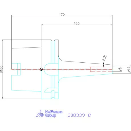 Garant Zsugorbefogó, karcsú, hosszú 4°30′ 8 mm