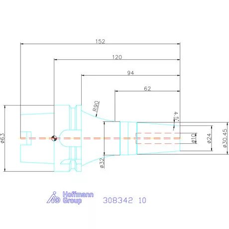 Garant Zsugorbefogó rezgéscsillapított, hűtőcsatorna furatokkal 10 mm