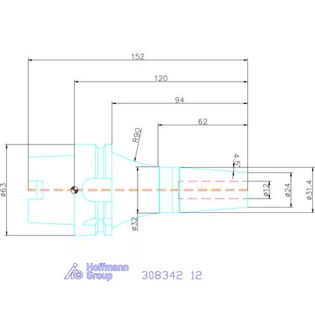Garant Zsugorbefogó rezgéscsillapított, hűtőcsatorna furatokkal 12 mm
