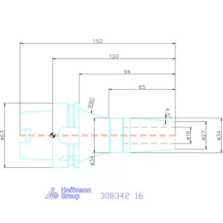 Garant Zsugorbefogó rezgéscsillapított, hűtőcsatorna furatokkal 16 mm