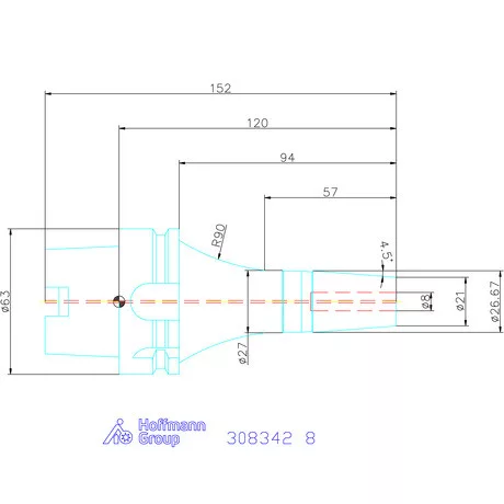 Garant Zsugorbefogó rezgéscsillapított, hűtőcsatorna furatokkal 8 mm