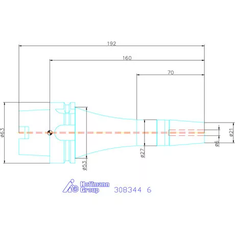 Garant Zsugorbefogó rezgéscsillapított, hűtőcsatorna furatokkal 6 mm