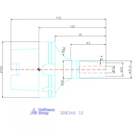 Garant Zsugorbefogó rezgéscsillapított, hűtőcsatorna furatokkal 12 mm