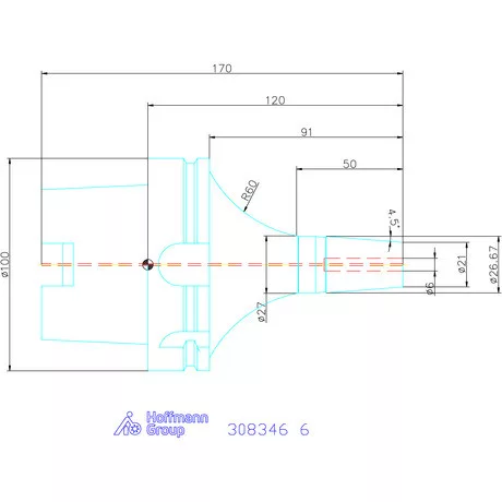 Garant Zsugorbefogó rezgéscsillapított, hűtőcsatorna furatokkal 6 mm