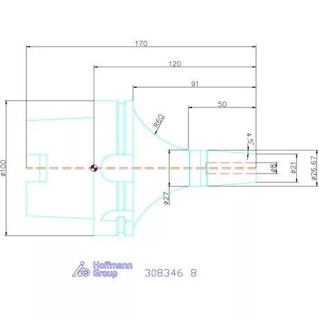 Garant Zsugorbefogó rezgéscsillapított, hűtőcsatorna furatokkal 8 mm