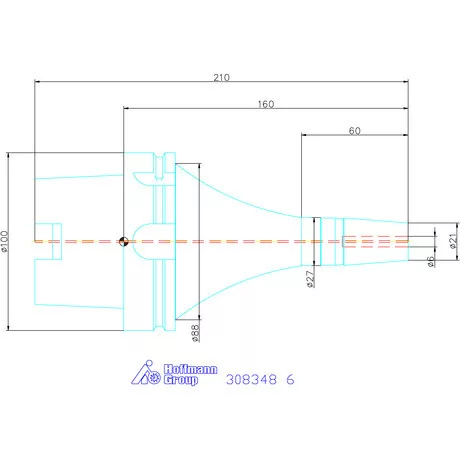 Garant Zsugorbefogó rezgéscsillapított, hűtőcsatorna furatokkal 6 mm