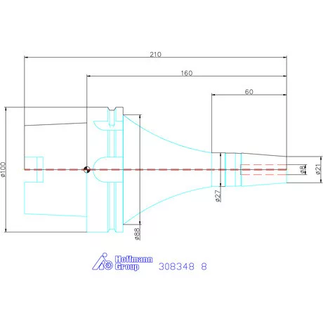 Garant Zsugorbefogó rezgéscsillapított, hűtőcsatorna furatokkal 8 mm