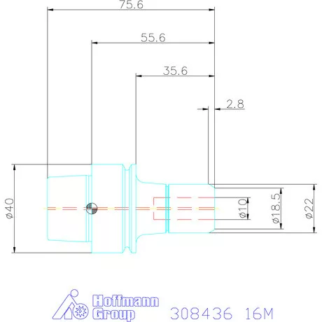 Precíziós ER szorítópatronos befogó CENTRO P 16M