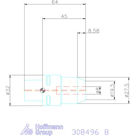 Garant Menesztőlapos befogó 8 mm