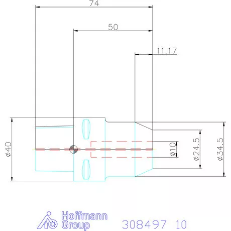 Garant Weldon befogó hűtőcsatorna furatokkal 10 mm