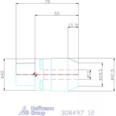 Garant Weldon befogó hűtőcsatorna furatokkal 12 mm