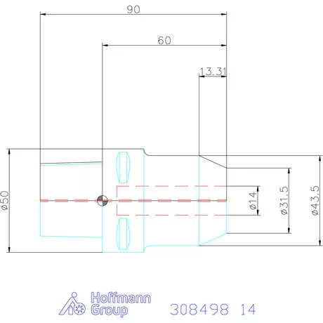 Garant Weldon befogó hűtőcsatorna furatokkal 14 mm