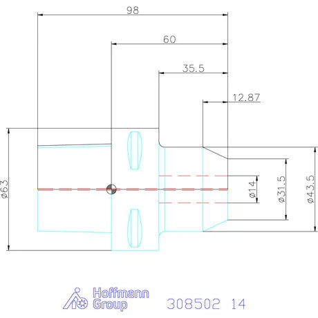 Garant Menesztőlapos befogó 14 mm