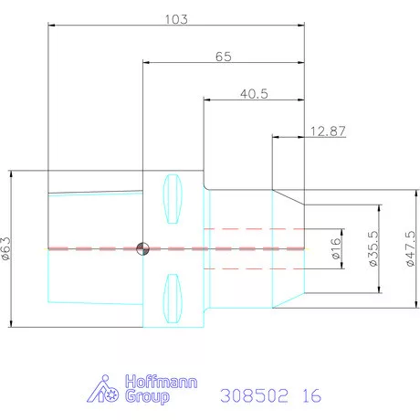 Garant Menesztőlapos befogó 16 mm