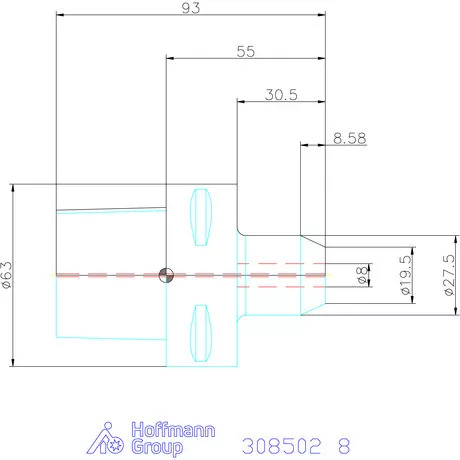 Garant Menesztőlapos befogó 8 mm