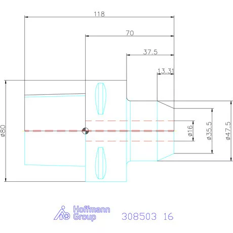 Garant Menesztőlapos befogó 16 mm