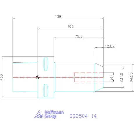 Garant Menesztőlapos befogó 14 mm