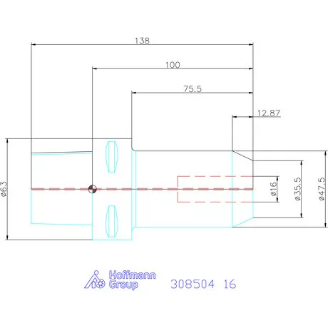 Garant Menesztőlapos befogó 16 mm