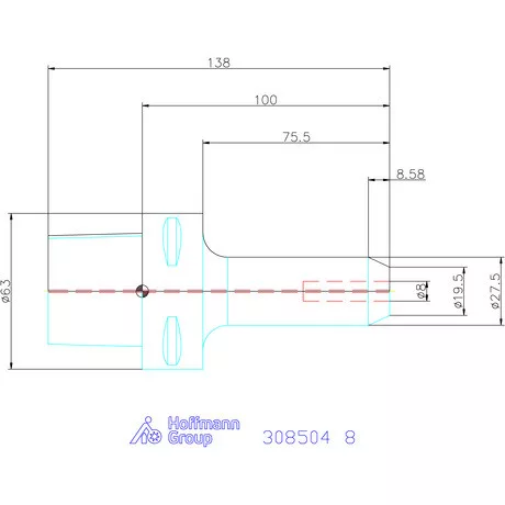 Garant Menesztőlapos befogó 8 mm