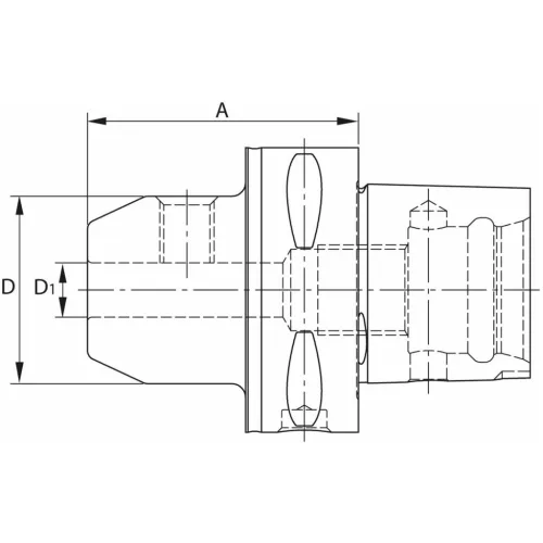 Garant Menesztőlapos befogó hűtőcsatorna furatokkal 8 mm