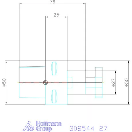 Garant Marófej befogó hűtőcsatorna furattal 27 mm
