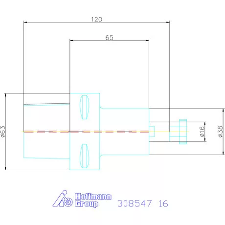 Garant Marófej befogó hűtőcsatorna furattal 16 mm