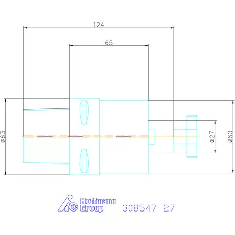Garant Marófej befogó hűtőcsatorna furattal 27 mm