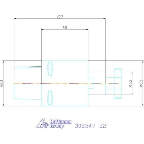 Garant Marófej befogó hűtőcsatorna furattal 32 mm