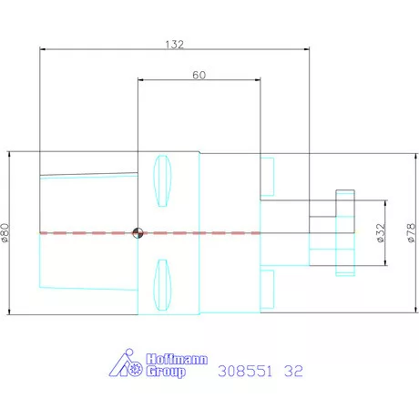 Garant Marófej befogó hűtőcsatorna furattal 32 mm