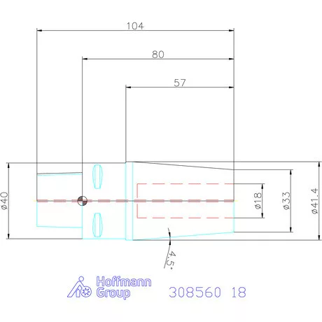 Garant Zsugorbefogó hűtőcsatorna furattal 18 mm