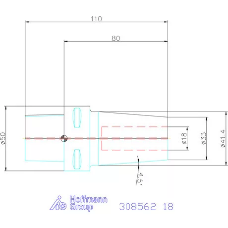 Garant Zsugorbefogó hűtőcsatorna furattal 18 mm