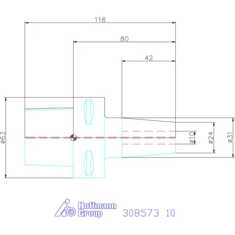 Garant Zsugorbefogó hűtőcsatorna furattal 10 mm