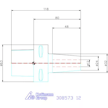 Garant Zsugorbefogó hűtőcsatorna furattal 12 mm