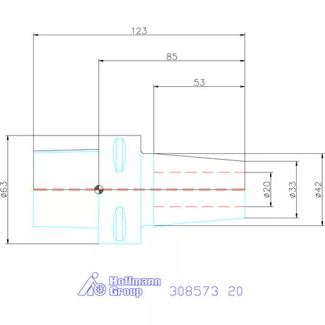 Garant Zsugorbefogó hűtőcsatorna furattal 20 mm