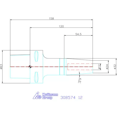 Garant Zsugorbefogó hűtőcsatorna furattal 12 mm