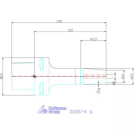 Garant Zsugorbefogó hűtőcsatorna furattal 6 mm
