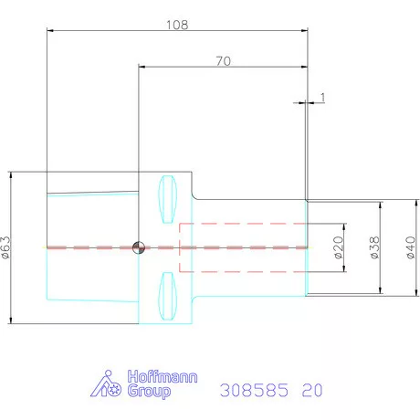 Garant Szerszámtartó telibefúróhoz 20 mm